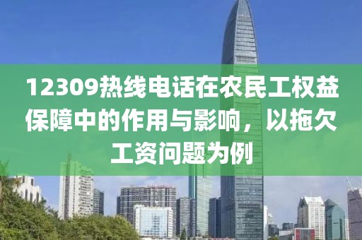 12309热线电话在农民工权益保障中的作用与影响，以拖欠工资问题为例