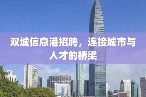 双城信息港招聘，连接城市与人才的桥梁