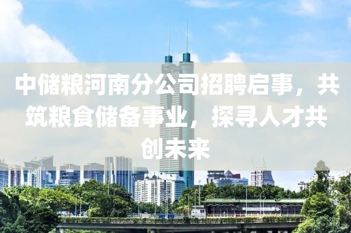 中储粮河南分公司招聘启事，共筑粮食储备事业，探寻人才共创未来