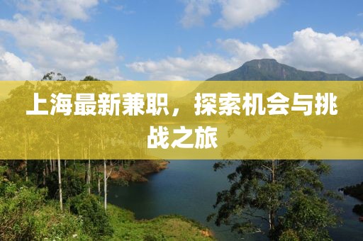 上海最新兼职，探索机会与挑战之旅